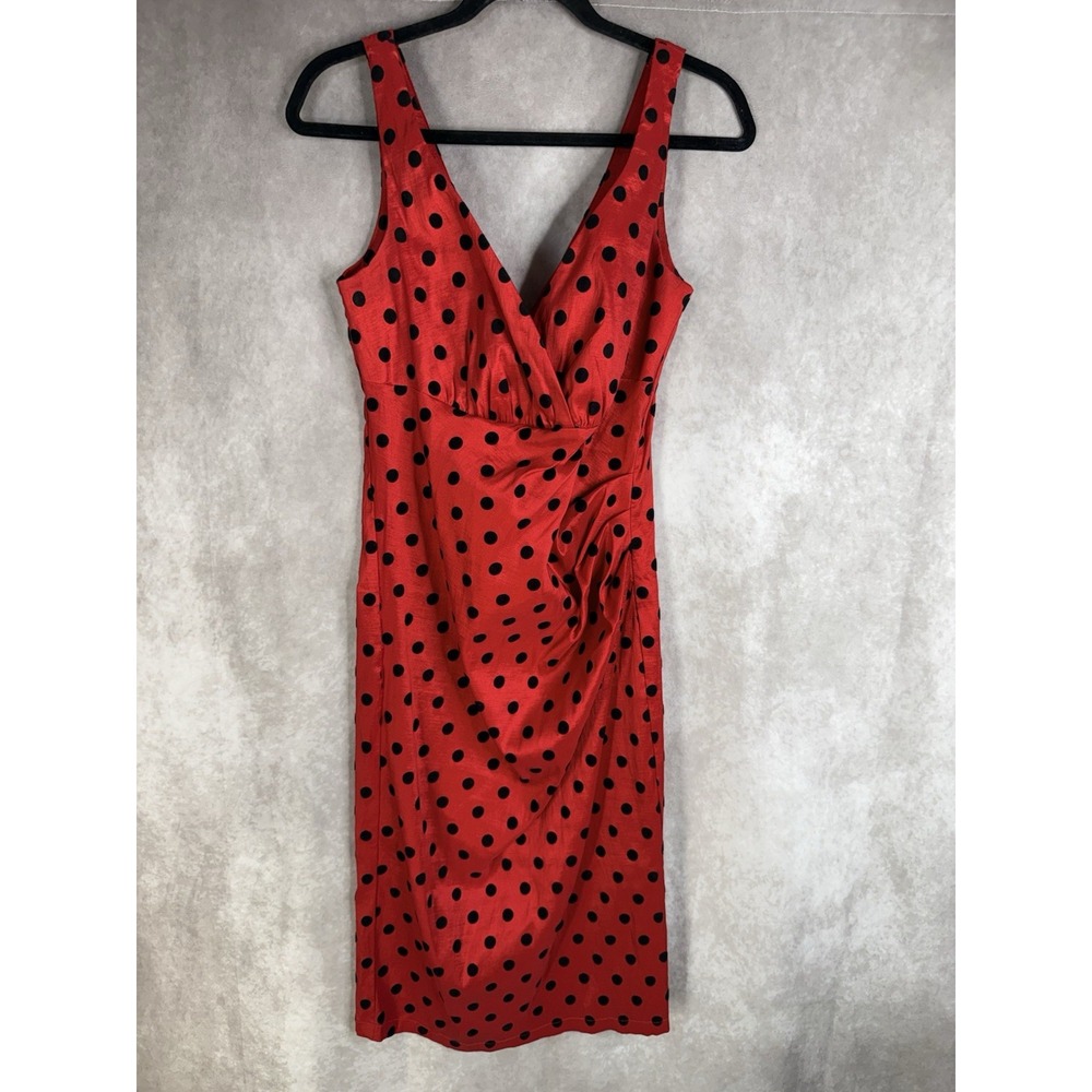 Voodoo Vixen Retro Pinup Rockabilly Polka Dot Dress In Red Women's Sz XL